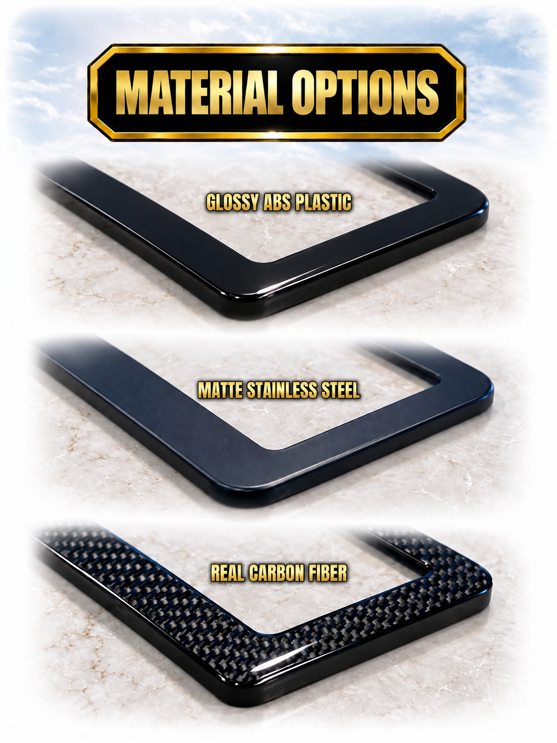 Custom License Plate Frame | Personalized UV Printed Text