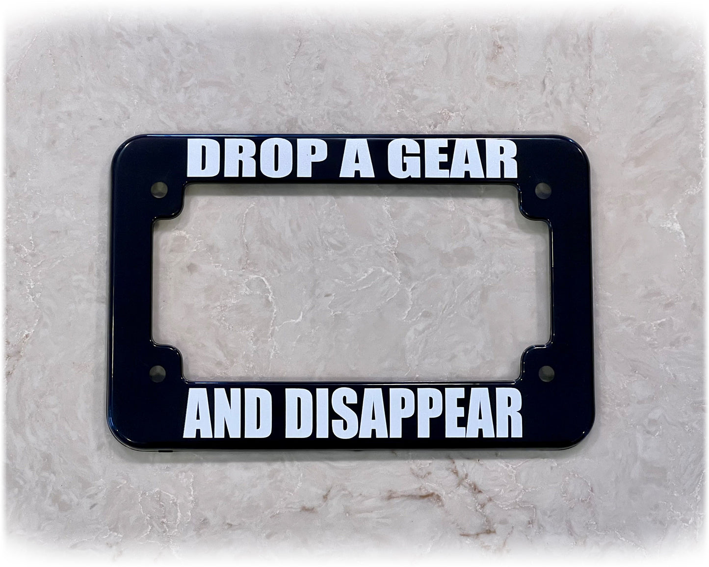 Motorcycle License Plate Frame | DROP A GEAR
