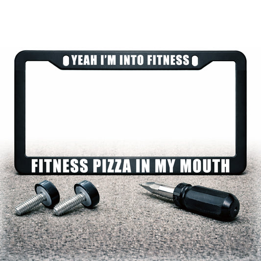 License Plate Frame | FITNESS PIZZA