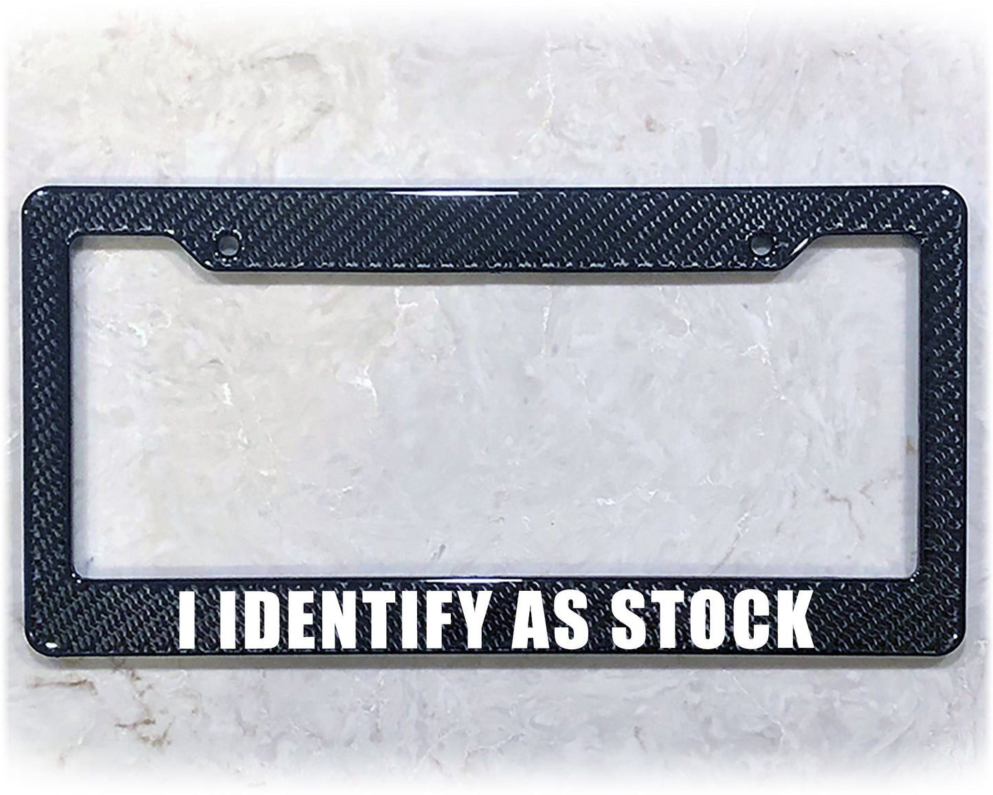 License Plate Frame | IDENTIFY AS STOCK