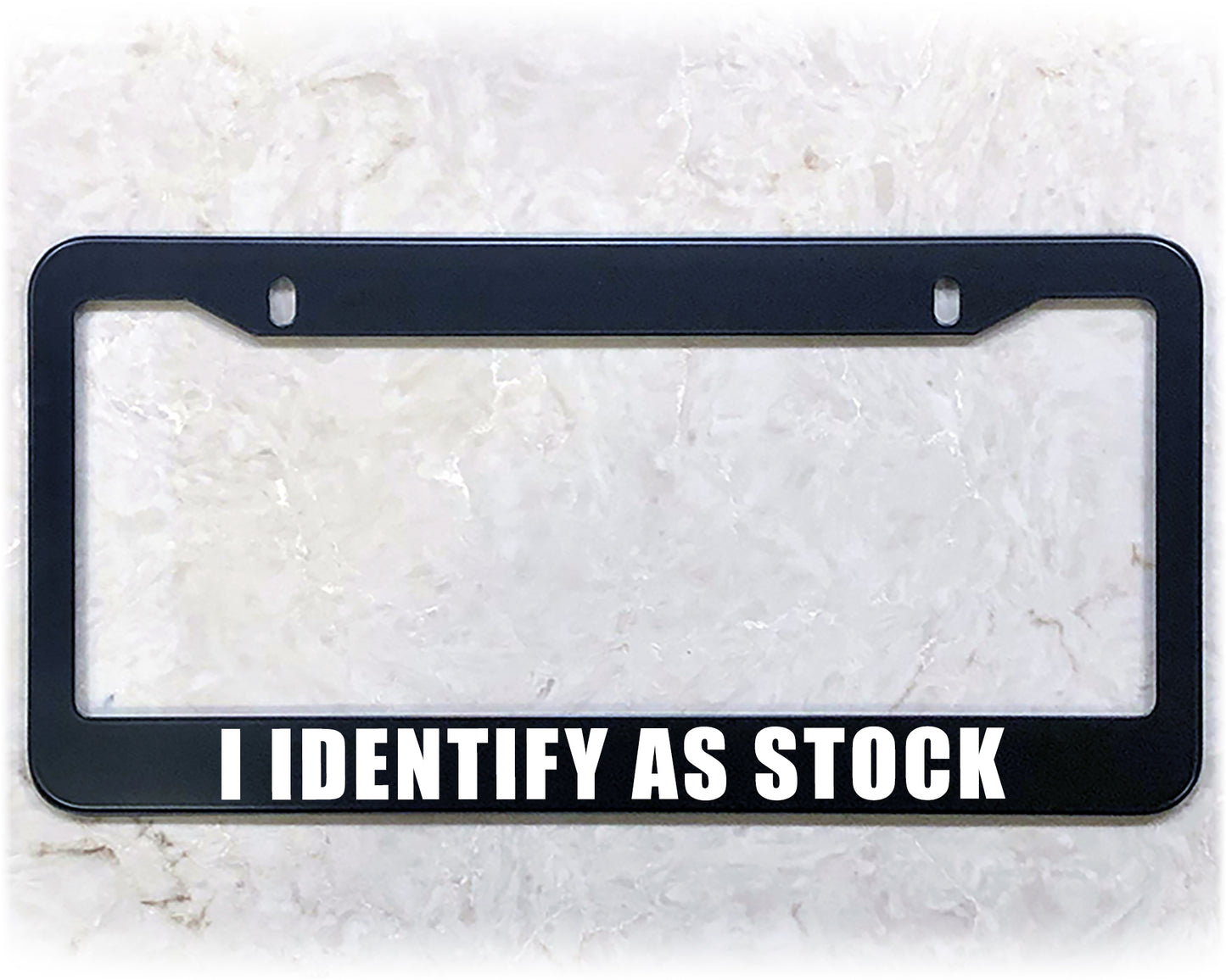 License Plate Frame | IDENTIFY AS STOCK