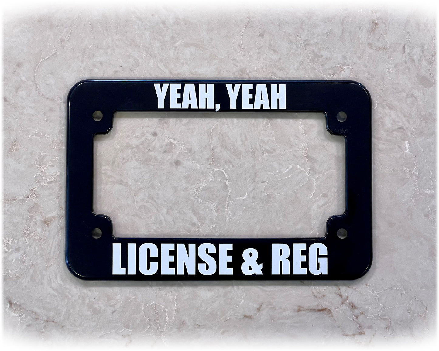 Motorcycle License Plate Frame | LICENSE AND REGISTRATION
