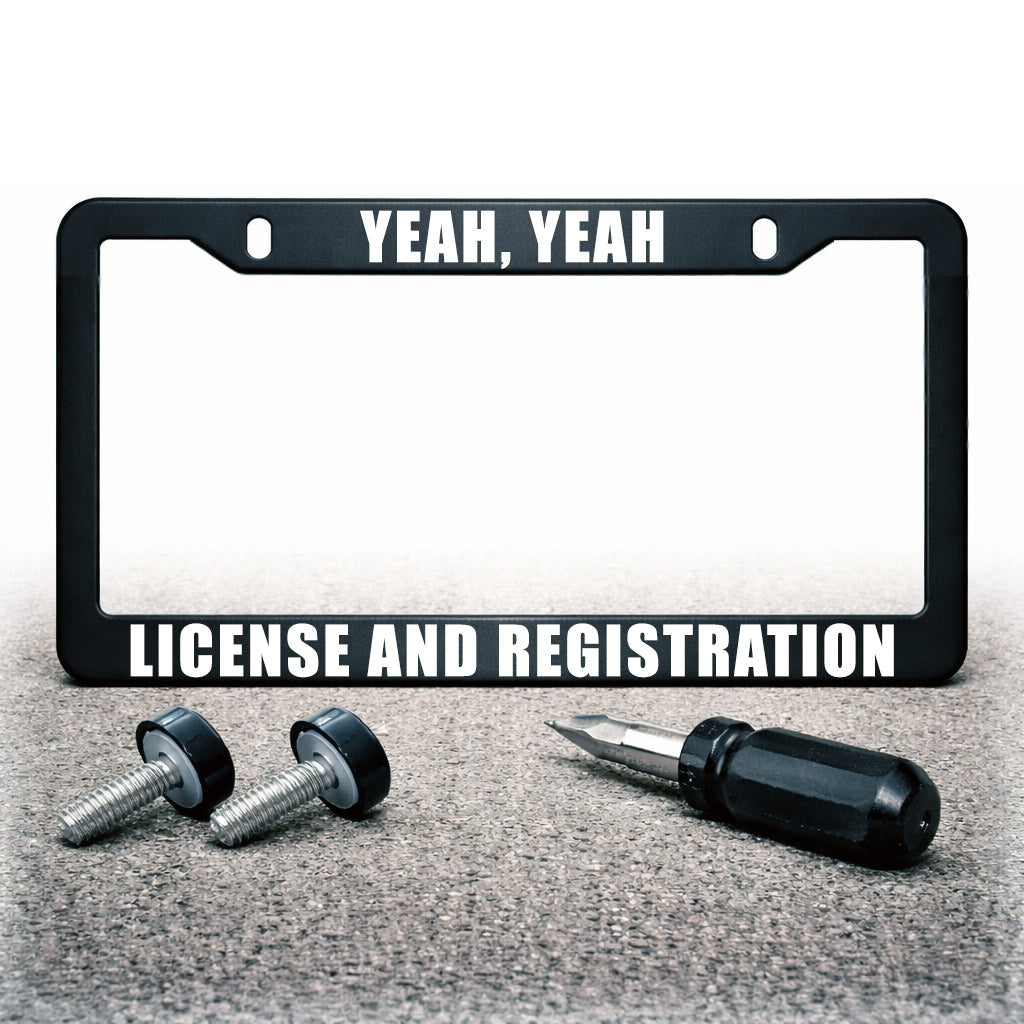 License Plate Frame | LICENSE AND REGISTRATION