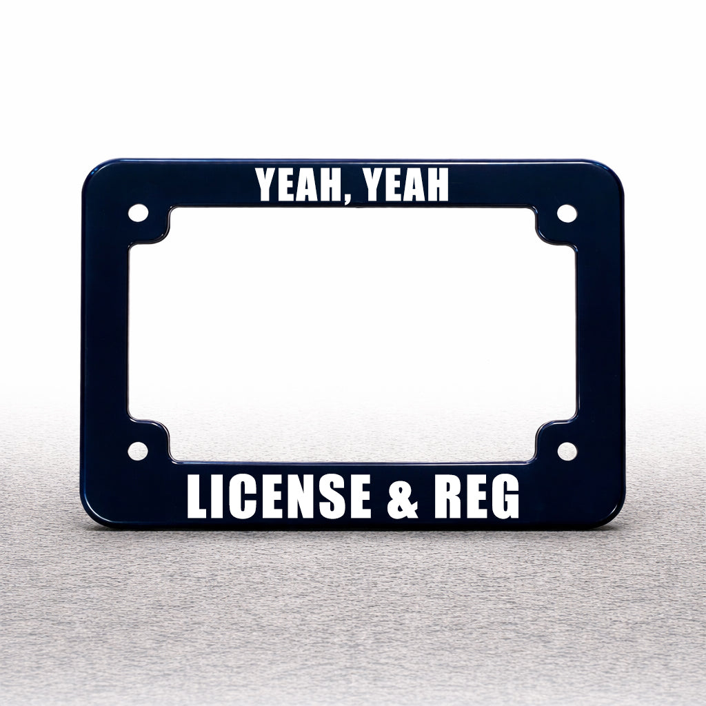 Motorcycle License Plate Frame | LICENSE AND REGISTRATION