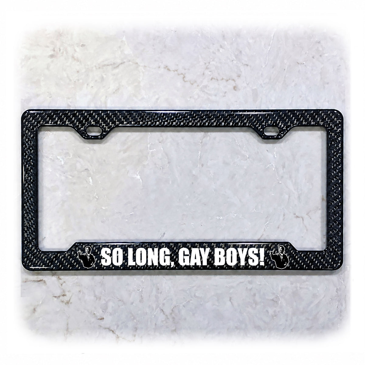 Funny License Plate Frame | SO LONG GAY BOYS