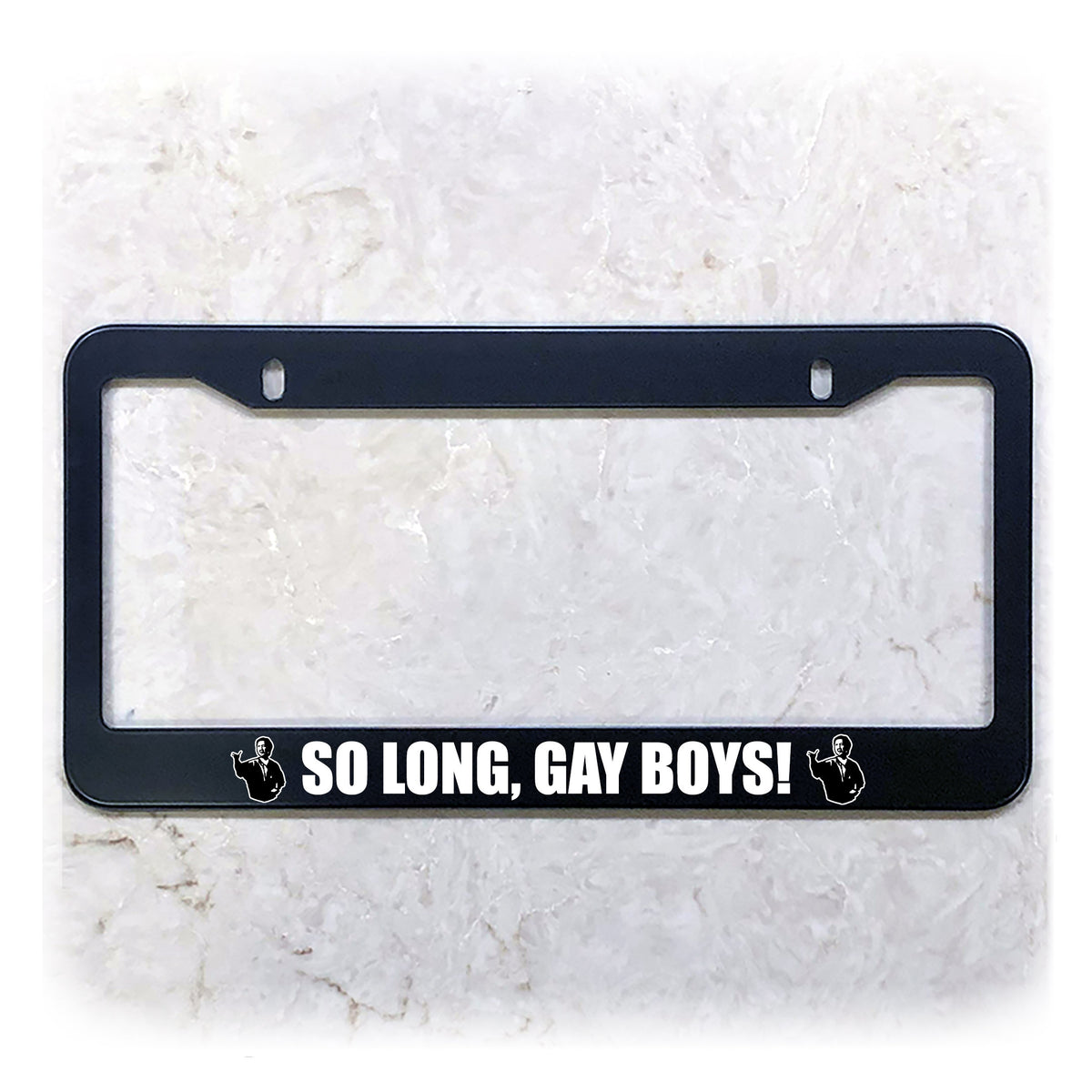 Funny License Plate Frame | SO LONG GAY BOYS