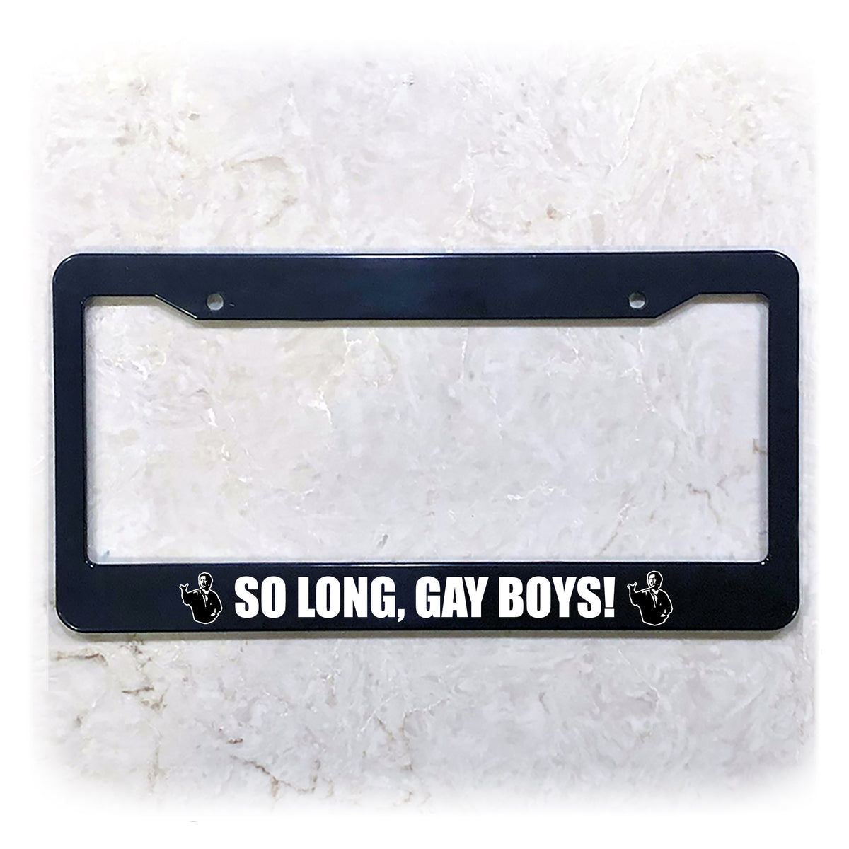 Funny License Plate Frame | SO LONG GAY BOYS