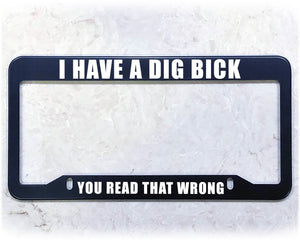 License Plate Frame | A DIG BICK