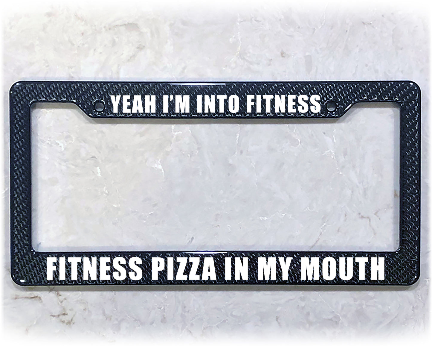 License Plate Frame | FITNESS PIZZA