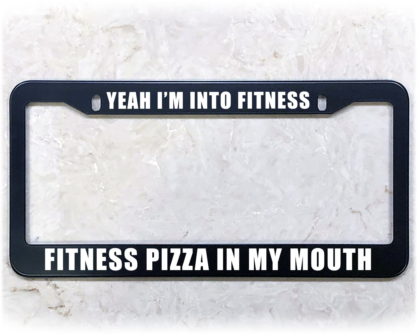 License Plate Frame | FITNESS PIZZA