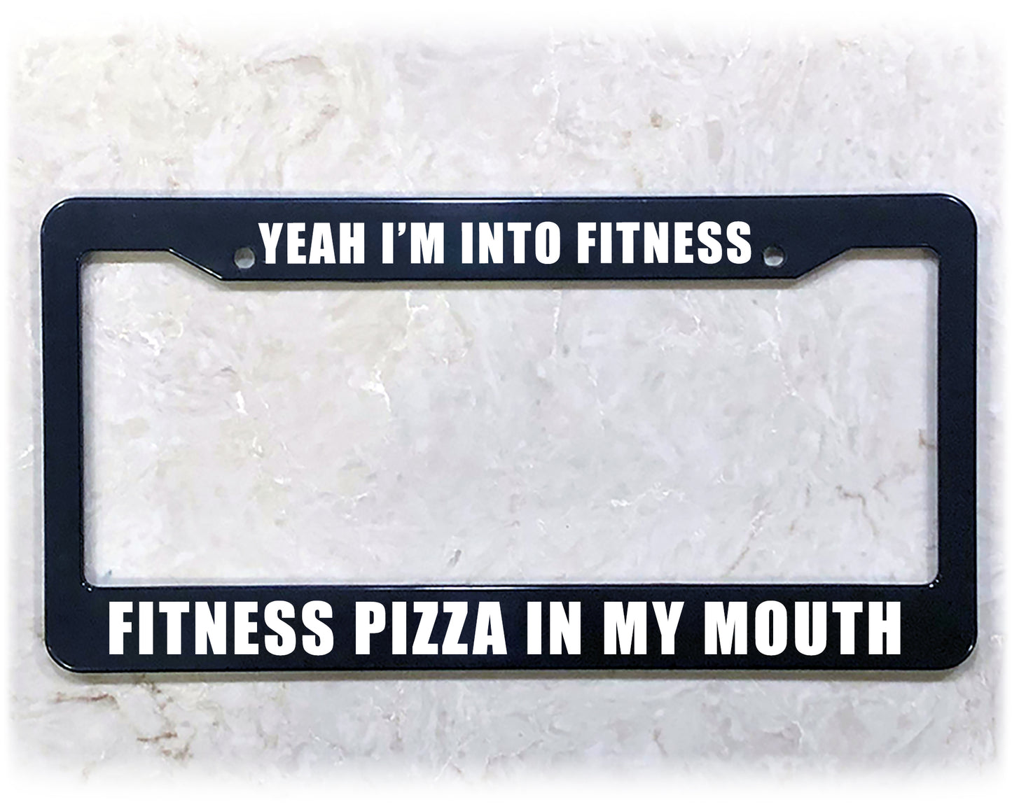 License Plate Frame | FITNESS PIZZA