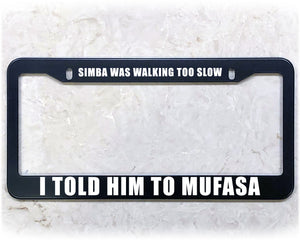 License Plate Frame | MUFASA SIMBA