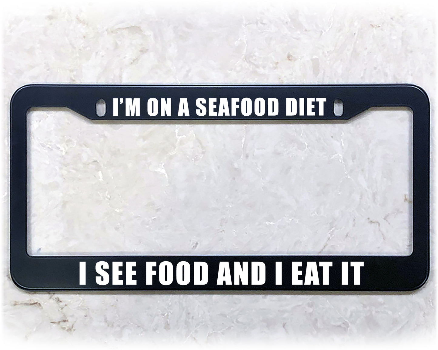 License Plate Frame | SEAFOOD DIET