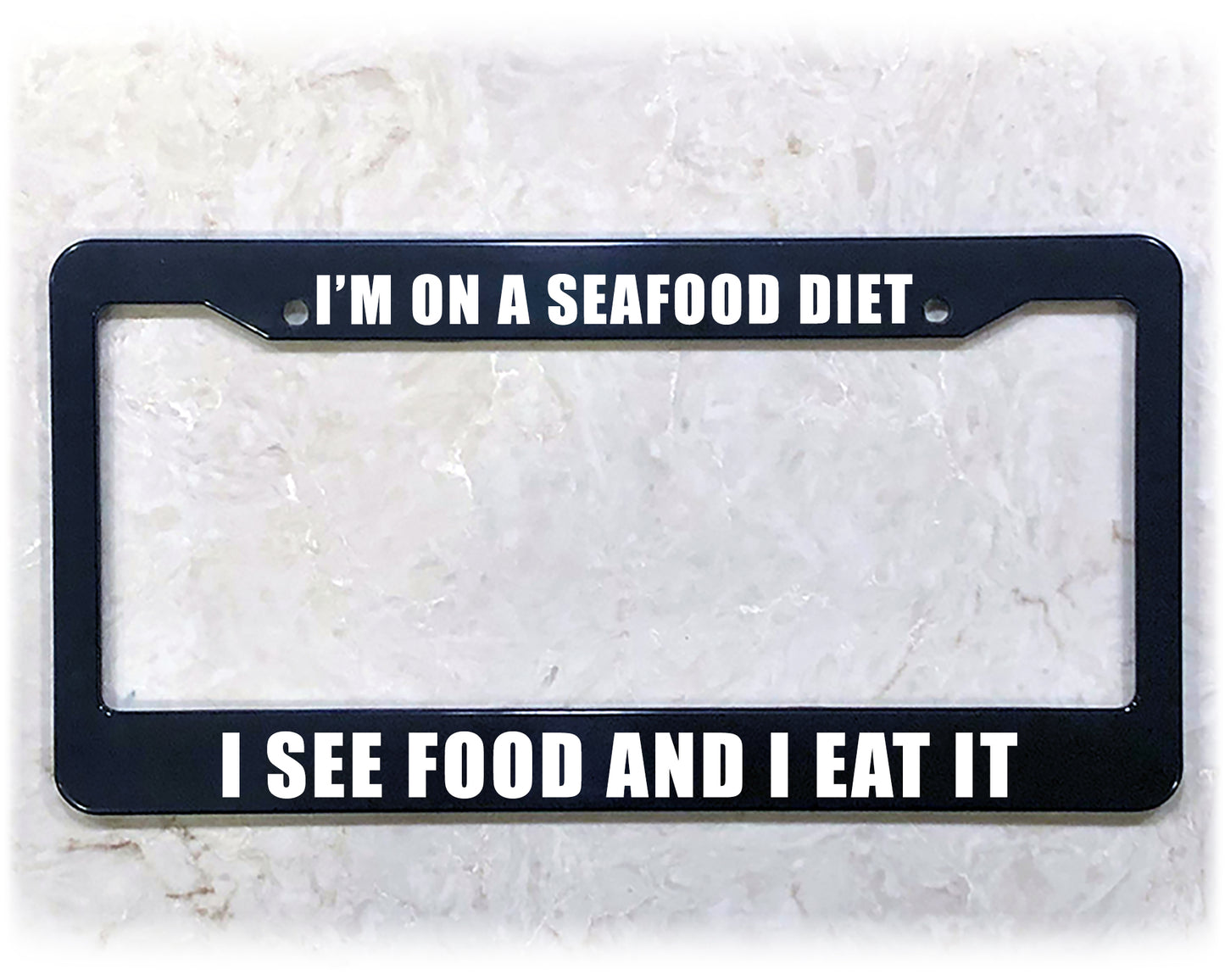 License Plate Frame | SEAFOOD DIET
