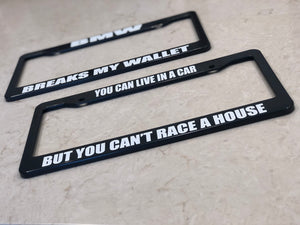 License Plate Frame | RACE A HOUSE