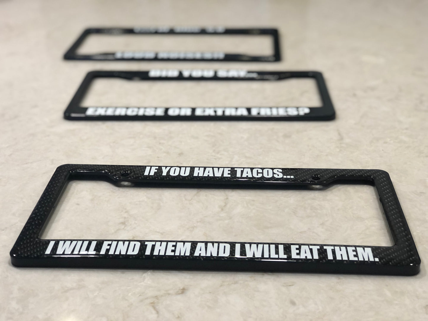 License Plate Frame | EAT ALL TACOS