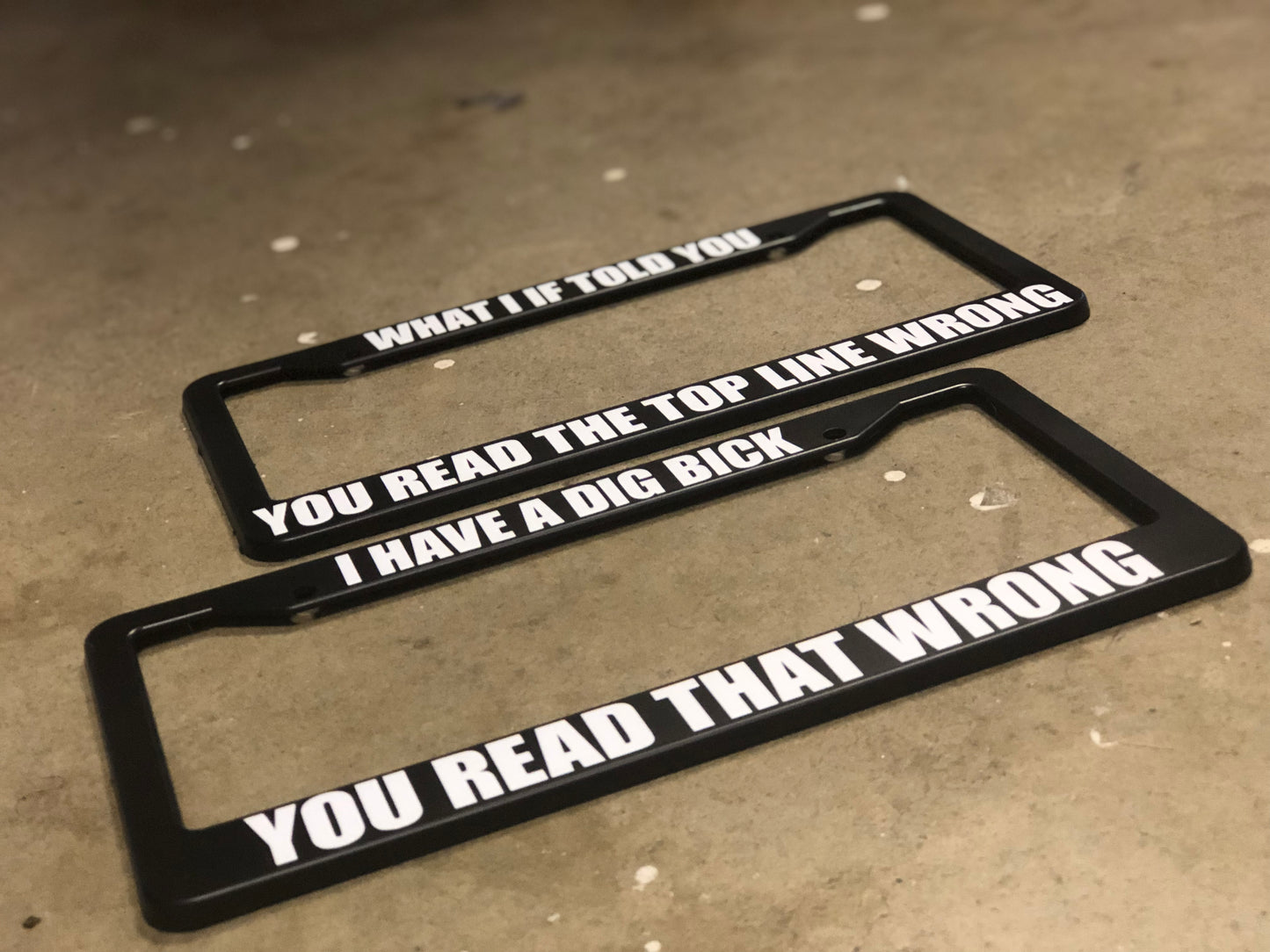 License Plate Frame | A DIG BICK