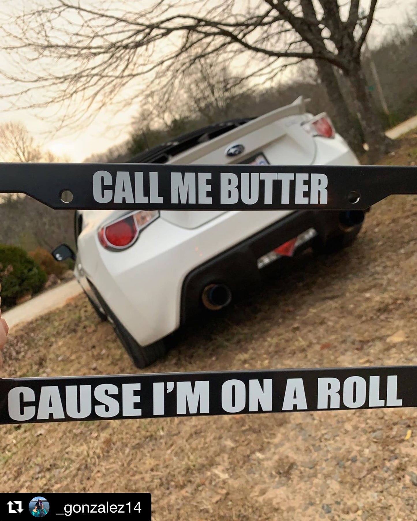 License Plate Frame | CALL ME BUTTER