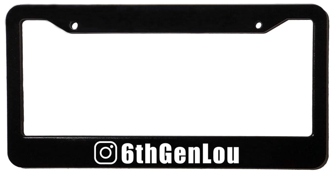 6THGENLOU <br> Custom <br> License Plate Frame, Custom