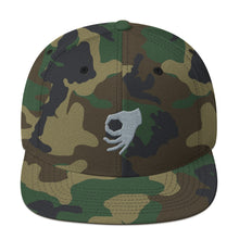 Load image into Gallery viewer, MEME FRAMES Logo Snapback Hat Camo Silver Logo, APPAREL &amp; ACCESSORIES